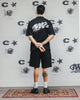 Carre Tag Mock Neck T-Shirt Black