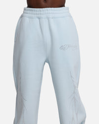 Ed Hardy Cyber Rhinestone Track Pants Light Blue