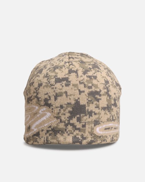 Loiter Skull Knit Beanie Digi Camo