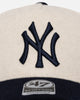 47 Brand New York Yankees 'Wooly Offside DT' Sure Shot Snapback Natural/Navy