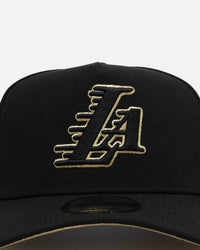 New Era Los Angeles Lakers 'NBA Gold Links' 9FORTY A-Frame Snapback Black/Gold