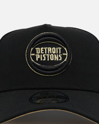 New Era Detroit Pistons 'NBA Gold Links' 9FORTY A-Frame Snapback Black/Gold