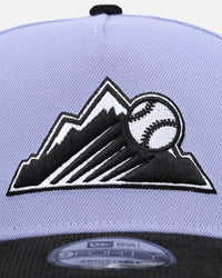 New Era Colorado Rockies 9FORTY A-Frame Snapback Lavender/Black
