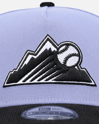 New Era Colorado Rockies 9FORTY A-Frame Snapback Lavender/Black