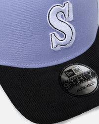 New Era Seattle Mariners 9FORTY A-Frame Snapback Lavender/Black