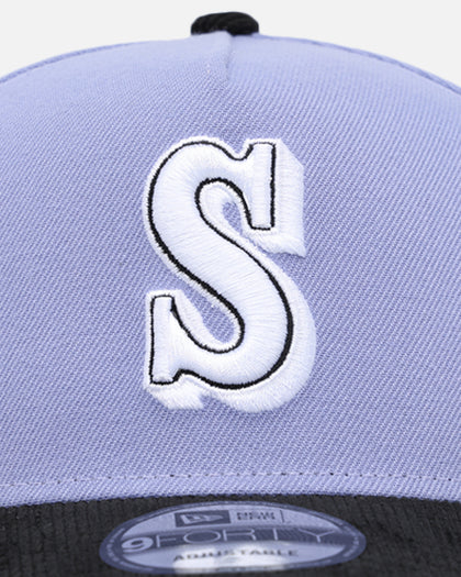 New Era Seattle Mariners 9FORTY A-Frame Snapback Lavender/Black
