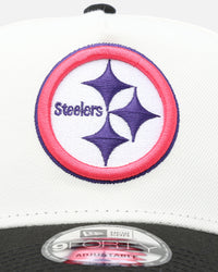 New Era Pittsburgh Steelers 'Neon Nights' 9FORTY Snapback Chrome/Black
