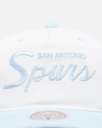 Mitchell & Ness San Antonio Spurs 'Pastel Corduroy' Deadstock Snapback White Cream/Light Blue