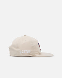 New Era Boston Red Sox 'Brushed Nylon Retro Crown' 9FIFTY Adjustable Strapback Cream