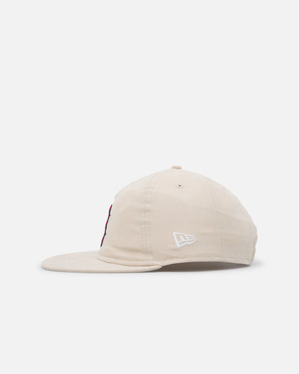 New Era Boston Red Sox 'Brushed Nylon Retro Crown' 9FIFTY Adjustable Strapback Cream