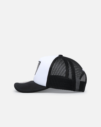 Mitchell & Ness Las Vegas Raiders Logo Foam Trucker Snapback Black/White