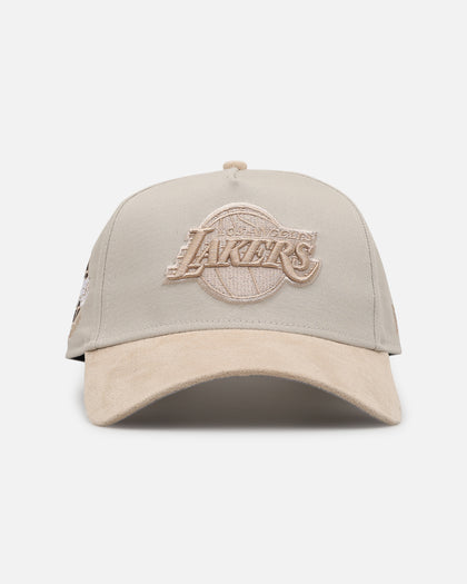 New Era Los Angeles Lakers 'Cream Suede' 9FORTY A-Frame Strapback Stone/Oatmilk