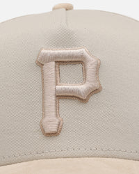 New Era Pittsburgh Pirates 'Cream Suede' 9FORTY A-Frame Strapback Stone/Oatmilk