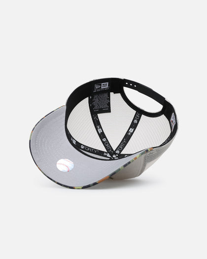 New Era Los Angeles Angels "Camo Visor" 9FORTY A-Frame Trucker Snapback Stone/Olive