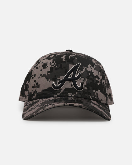 New Era Atlanta Braves 'Black Digi Camo' 9FORTY A-Frame Snapback Black/Grey