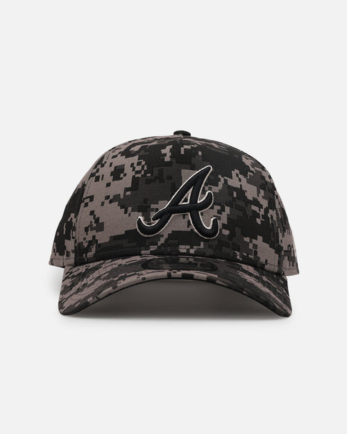 New Era Atlanta Braves 'Black Digi Camo' 9FORTY A-Frame Snapback Black/Grey