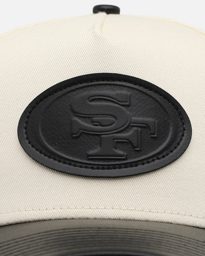New Era San Francisco 49ers 'Leather Visor' 9FORTY A-Frame Snapback Chrome White/Black