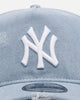 New Era New York Yankees 'Distressed Denim' 9FORTY A-Frame Snapback Light Wash Denim