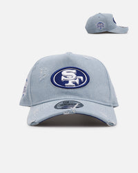New Era San Francisco 49ers 'Distressed Denim' 9FORTY A-Frame Snapback Light Wash Denim