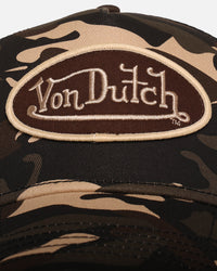 Von Dutch Trucker Snapback Hat Brown Camo