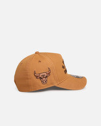 New Era Chicago Bulls 'Washed Canvas' 9FORTY A-Frame Snapback Walnut