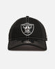 New Era Las Vegas Raiders 'Contrast Chrome' 9TWENTY Casual Trucker Strapback Black