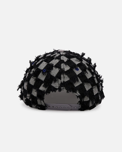 New Era Los Angeles Dodgers 'Frayed Checkerboard' 9FORTY A-Frame Snapback Black/Grey