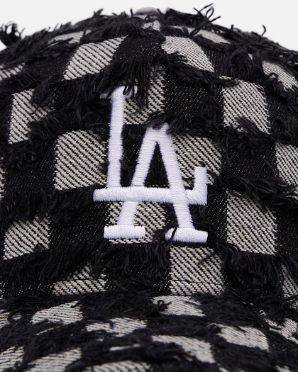 New Era Los Angeles Dodgers 'Frayed Checkerboard' 9FORTY A-Frame Snapback Black/Grey