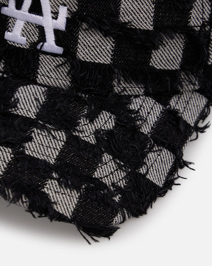 New Era Los Angeles Dodgers 'Frayed Checkerboard' 9FORTY A-Frame Snapback Black/Grey