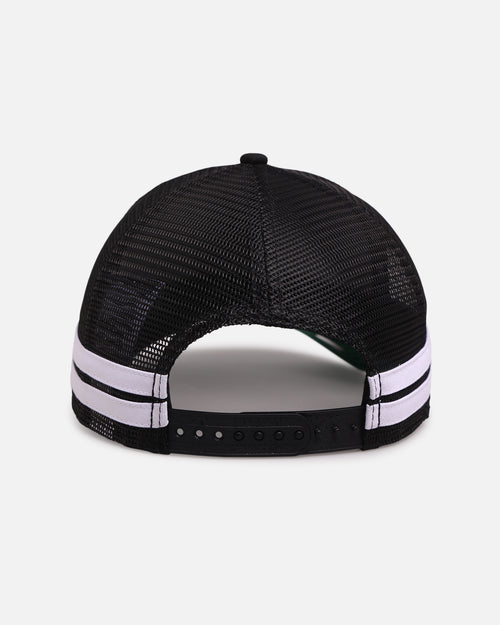 New Era Houston Texans 'Stripe' 9FORTY A-Frame Trucker Snapback Black/White