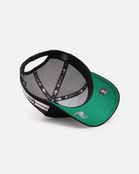 New Era Houston Texans 'Stripe' 9FORTY A-Frame Trucker Snapback Black/White