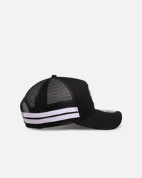 New Era Philadelphia Eagles 'Stripe' 9FORTY A-Frame Trucker Snapback Black/White