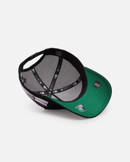 New Era Philadelphia Eagles 'Stripe' 9FORTY A-Frame Trucker Snapback Black/White