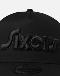 New Era Philadelphia 76ers 'NBA Black On Black' 9FORTY A-Frame Snapback Black