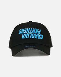 New Era Carolina Panthers 'Upside Down Logo' 9FORTY A-Frame Snapback Black
