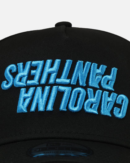 New Era Carolina Panthers 'Upside Down Logo' 9FORTY A-Frame Snapback Black