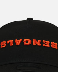 New Era Cincinnati Bengals 'Upside Down Logo' 9FORTY A-Frame Snapback Black