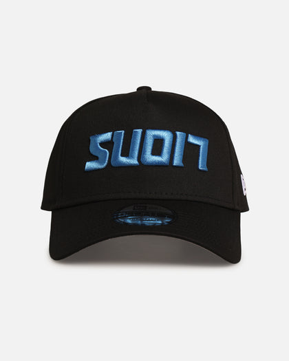 New Era Detroit Lions 'Upside Down Logo' 9FORTY A-Frame Snapback Black