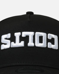 New Era Indianapolis Colts 'Upside Down Logo' 9FORTY A-Frame Snapback Black
