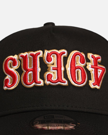 New Era San Francisco 49ers 'Upside Down Logo' 9FORTY A-Frame Snapback Black