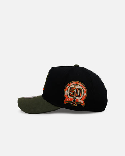 Mitchell & Ness Los Angeles Angels 'Olive Cargos' Pro Pinch Snapback Olive/Black