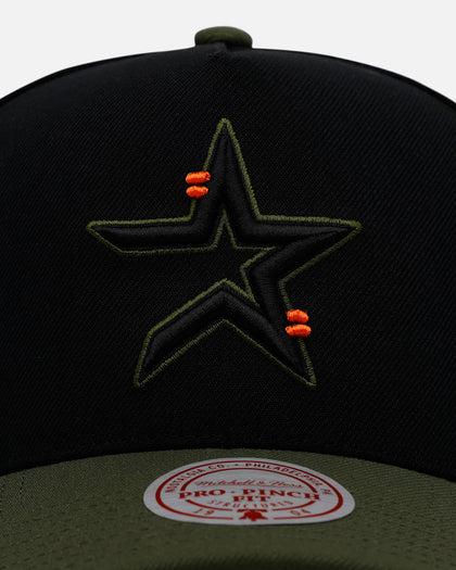 Mitchell & Ness Houston Astros 'Olive Cargos' Pro Pinch Snapback Olive/Black