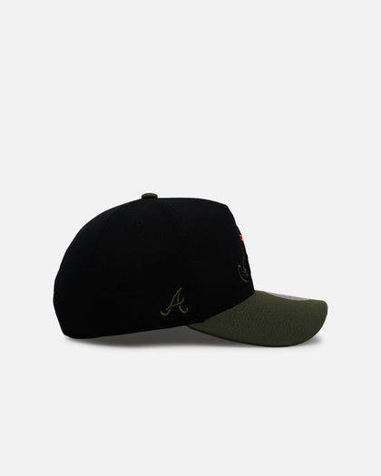 Mitchell & Ness Atlanta Braves 'Olive Cargos' Pro Pinch Snapback Olive/Black