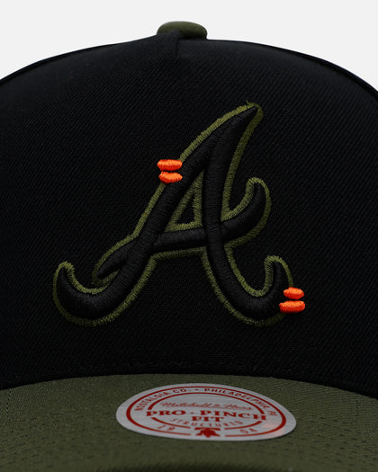 Mitchell & Ness Atlanta Braves 'Olive Cargos' Pro Pinch Snapback Olive/Black