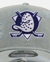 New Era Anaheim Ducks 'Denim' 9FORTY A-Frame Snapback Light Wash Denim