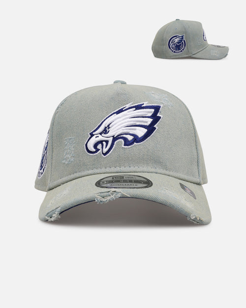 New Era Philadelphia Eagles 'Denim' 9FORTY A-Frame Snapback Light Wash Denim