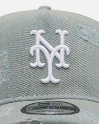 New Era New York Mets 'Denim' 9FORTY A-Frame Snapback Light Wash Denim