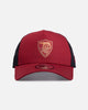 New Era AS Roma 'Tonal' 9FORTY A-Frame Trucker Snapback Dark Red