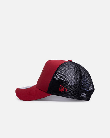 New Era AS Roma 'Tonal' 9FORTY A-Frame Trucker Snapback Dark Red