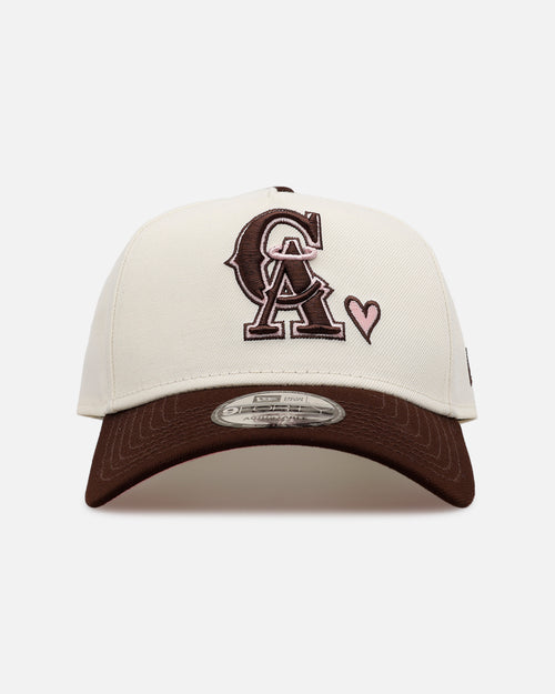 New Era Los Angeles Angels 'Pink Satin Pink Hearts Walnut' 9FORTY A-Frame Snapback Chrome/Walnut